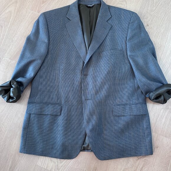 Men's Wool/Silk  Fine Suiting Blazer/Jacket sz 44S - Blue Slate - Picture 13 of 13